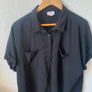 Lularoe Amy Shirt Crop Button Up